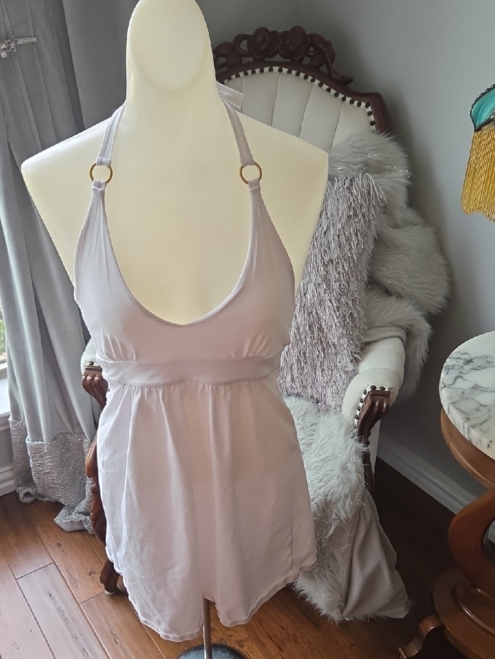Victoria's Secret White Halter  Dress